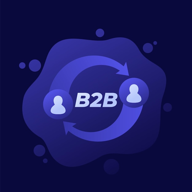 Diseño vectorial de negocio a negocio B2B