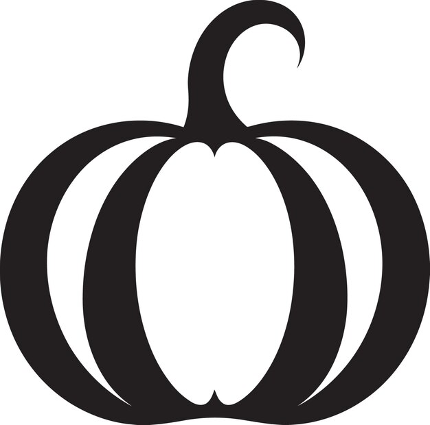 El diseño vectorial negro de la esencia enigmática del logotipo de la calabaza la silueta sinistra el ícono elegante de la Calabaza en B