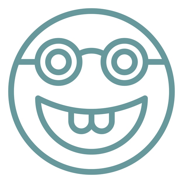 Diseño vectorial Nerd Estilo del icono
