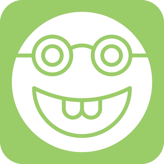Diseño vectorial Nerd Estilo del icono