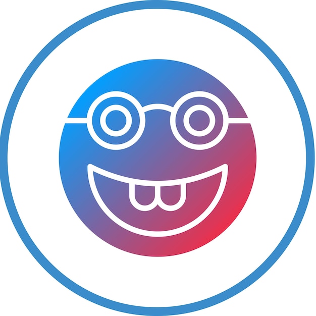 Diseño vectorial Nerd Estilo del icono