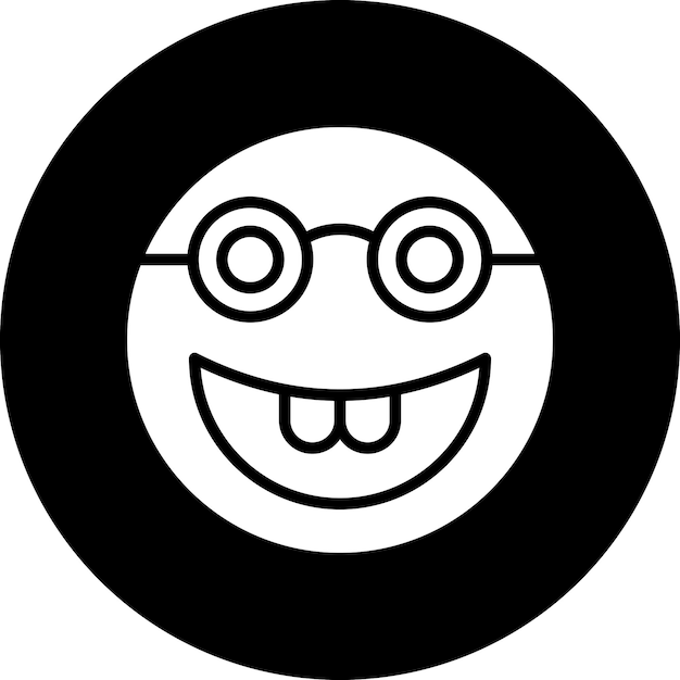 Diseño vectorial Nerd Estilo del icono