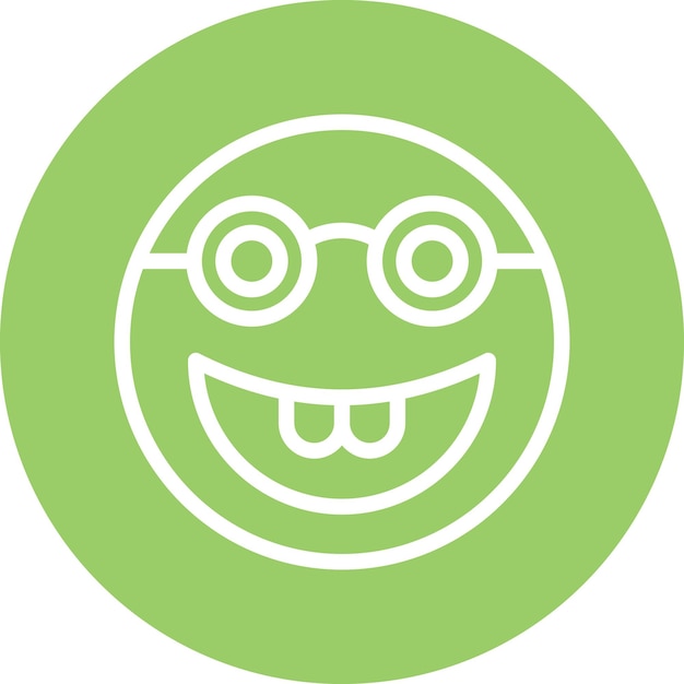 Diseño vectorial Nerd Estilo del icono