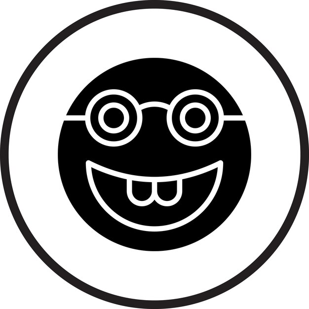 Diseño vectorial Nerd Estilo del icono