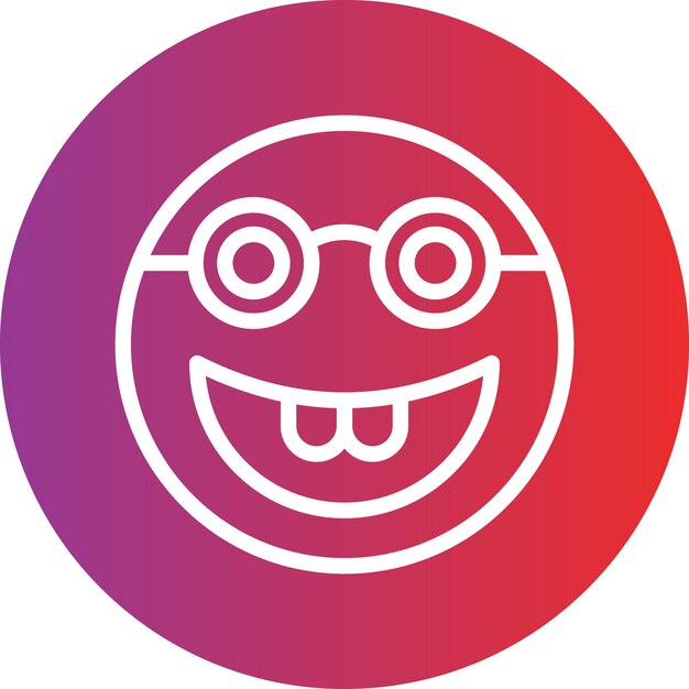 Diseño vectorial Nerd Estilo del icono