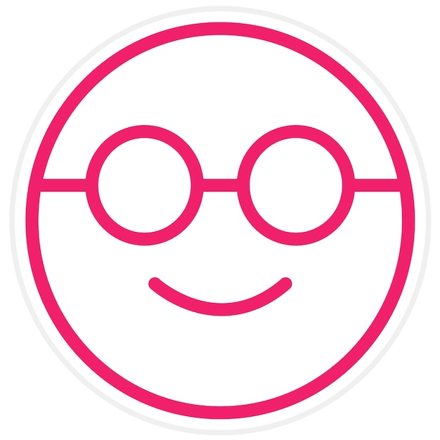 Diseño vectorial Nerd Estilo del icono