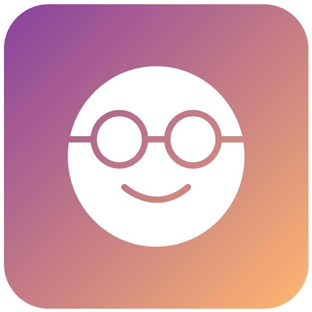 Diseño vectorial Nerd Estilo del icono