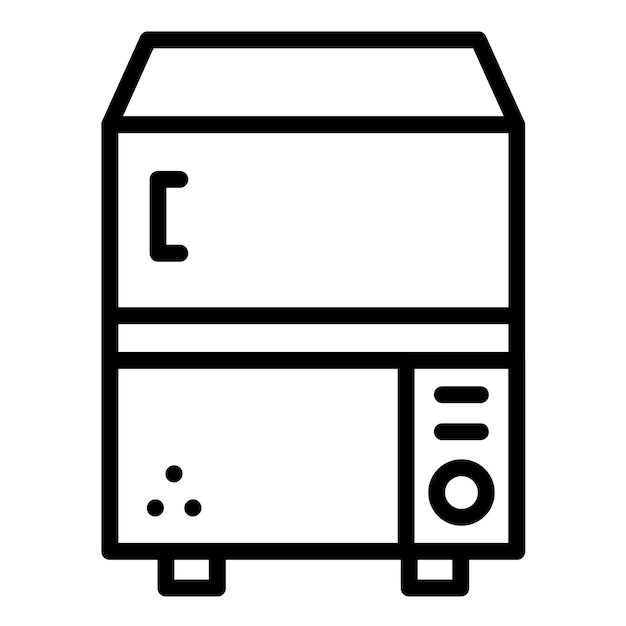 Diseño vectorial de la nevera bajo el mostrador Estilo del icono