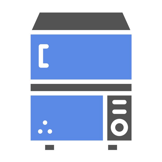 Diseño vectorial de la nevera bajo el mostrador Estilo del icono