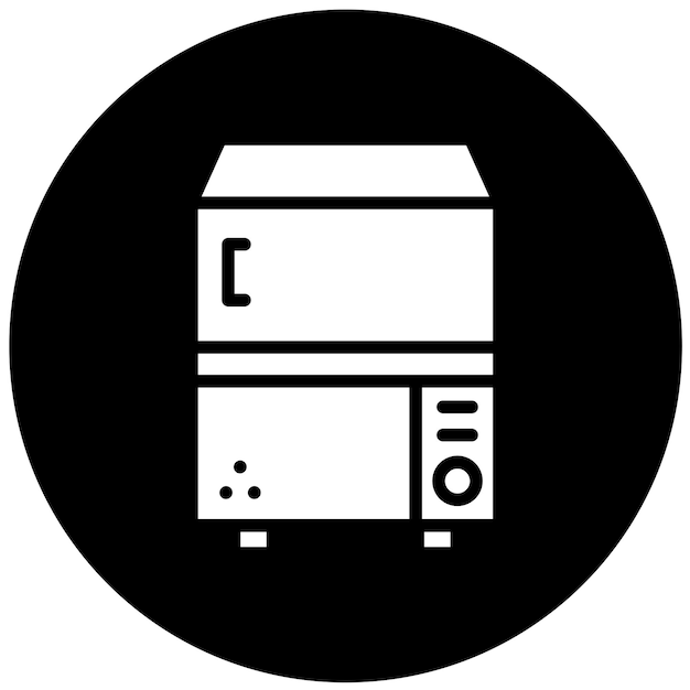 Diseño vectorial de la nevera bajo el mostrador Estilo del icono