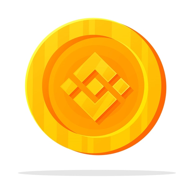 Diseño vectorial nítido y moderno del símbolo de criptomoneda Binance Coin