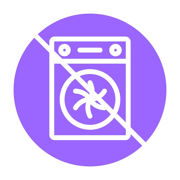 Diseño vectorial No lavar el estilo del icono