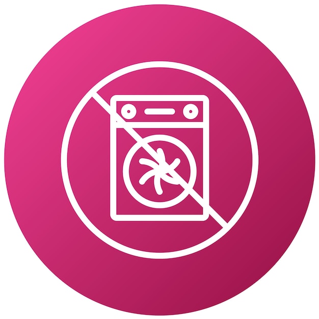 Diseño vectorial No lavar el estilo del icono