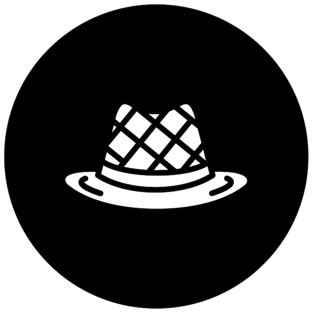 Diseño vectorial Noir Estilo de icono de sombrero