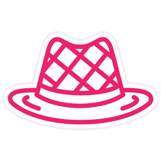 Diseño vectorial Noir Estilo de icono de sombrero