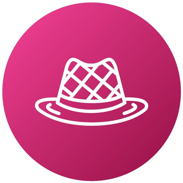 Diseño vectorial Noir Estilo de icono de sombrero