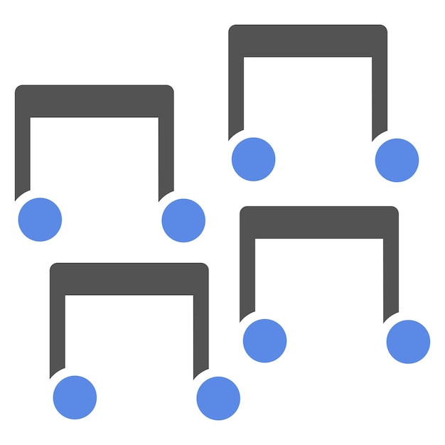 Diseño vectorial de notas musicales Estilo del icono