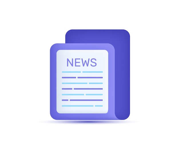 Diseño vectorial de noticias del mundo realista en 3D