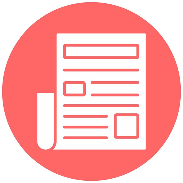 Diseño vectorial de noticias Título Estilo de icono