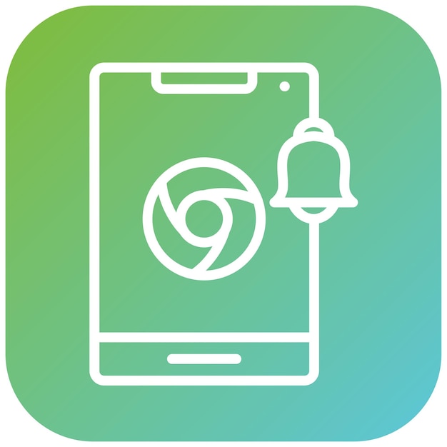 Diseño vectorial notificaciones del navegador estilo del icono