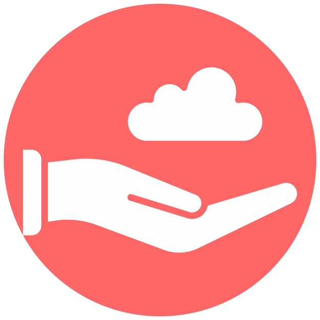 Diseño vectorial Nube en las manos Estilo de icono