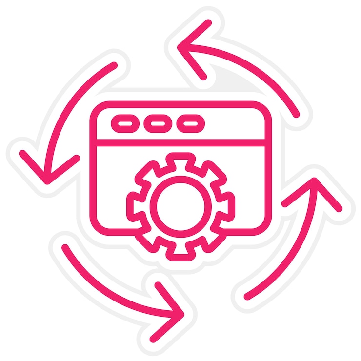 Vector diseño vectorial nuevo estilo de trabajo estilo de icono