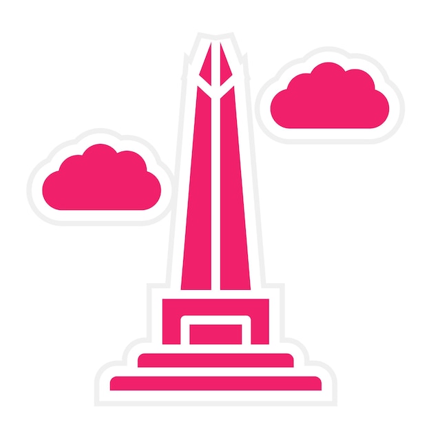 Vector diseño vectorial obelisco de buenos aires estilo de icono