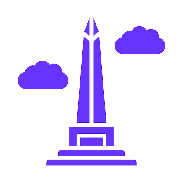 Diseño vectorial Obelisco de Buenos Aires Estilo de icono