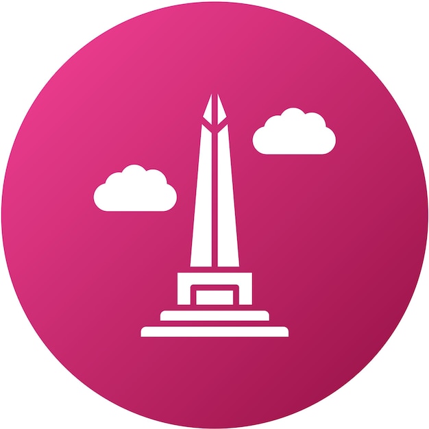 Diseño vectorial Obelisco de Buenos Aires Estilo de icono