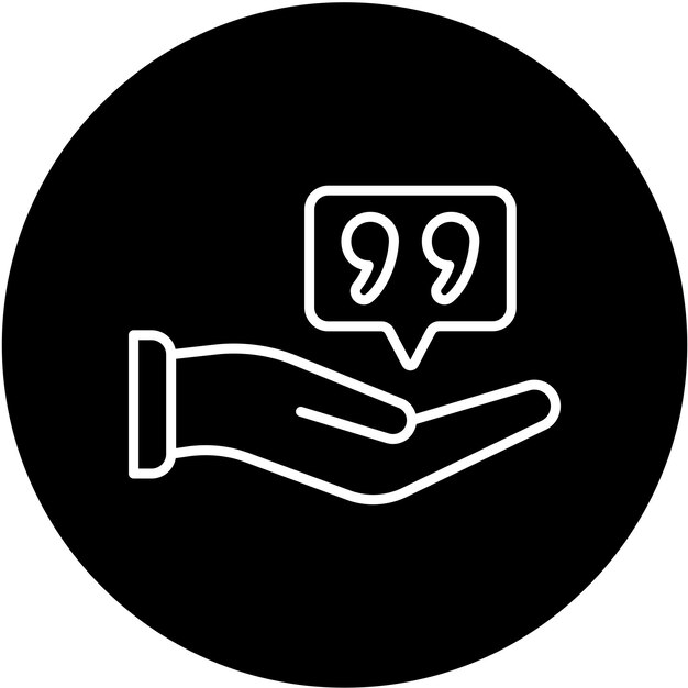 Diseño vectorial Obtener citas Estilo del icono