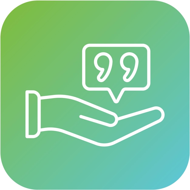 Diseño vectorial Obtener citas Estilo del icono