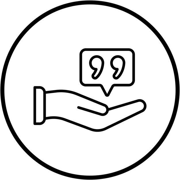 Diseño vectorial Obtener citas Estilo del icono