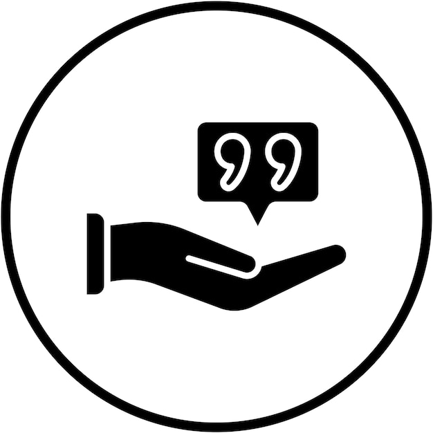 Diseño vectorial Obtener citas Estilo del icono