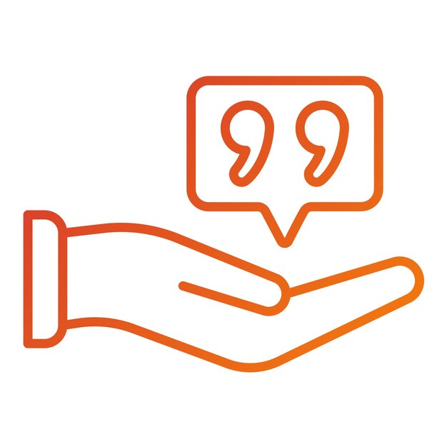 Diseño vectorial Obtener citas Estilo del icono