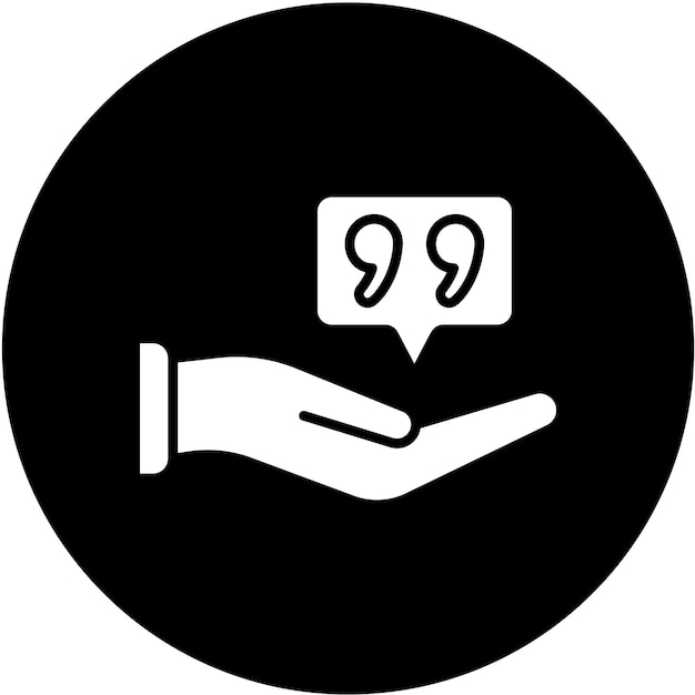 Diseño vectorial Obtener citas Estilo del icono