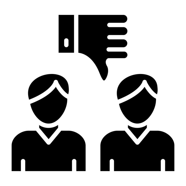 Diseño vectorial Odio estilo de icono