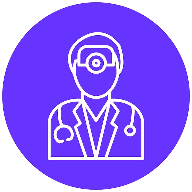 Diseño vectorial oftalmólogo estilo de icono masculino
