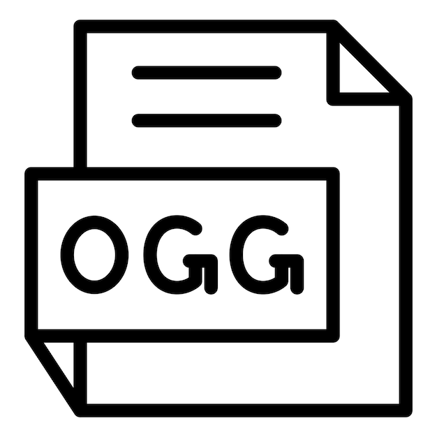 Diseño vectorial OGG Estilo de icono