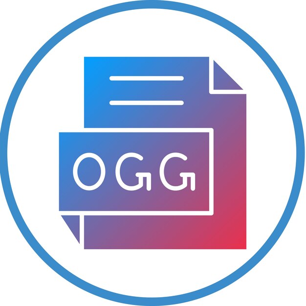 Diseño vectorial OGG Estilo de icono