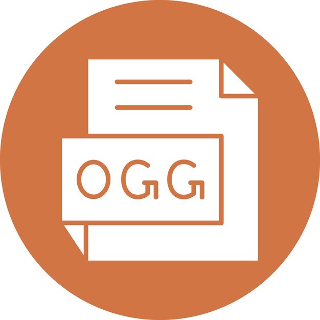 Diseño vectorial OGG Estilo de icono