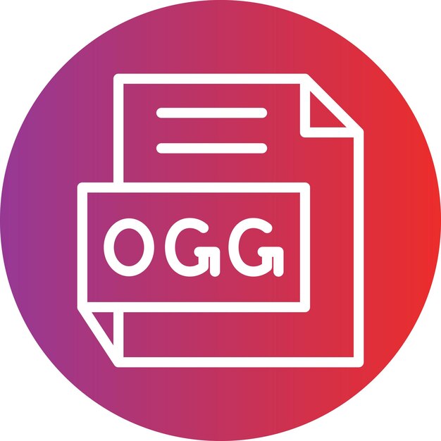 Diseño vectorial OGG Estilo de icono