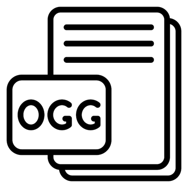 Diseño vectorial OGG Estilo de icono