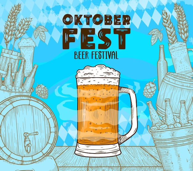 Vector el diseño vectorial de oktoberfest se puede utilizar para la invitación de afiches y fines de celebración