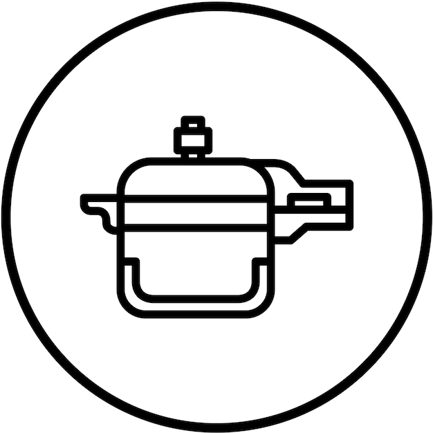 Diseño vectorial de la olla a presión Estilo del icono