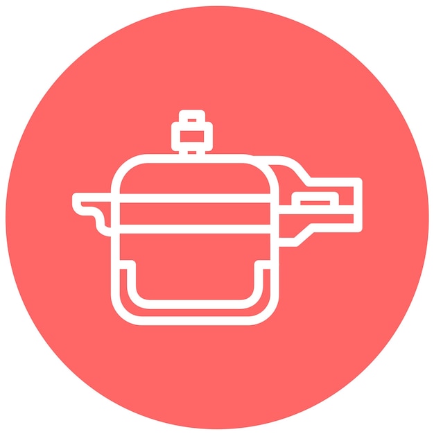 Diseño vectorial de la olla a presión Estilo del icono