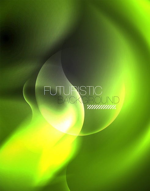 Diseño vectorial de ondas de neón metálico brillante