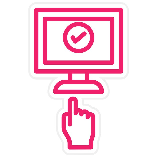 Diseño vectorial Opciones de autoservicio Estilo del icono