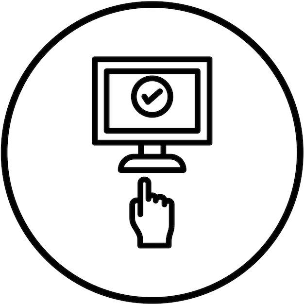 Diseño vectorial Opciones de autoservicio Estilo del icono