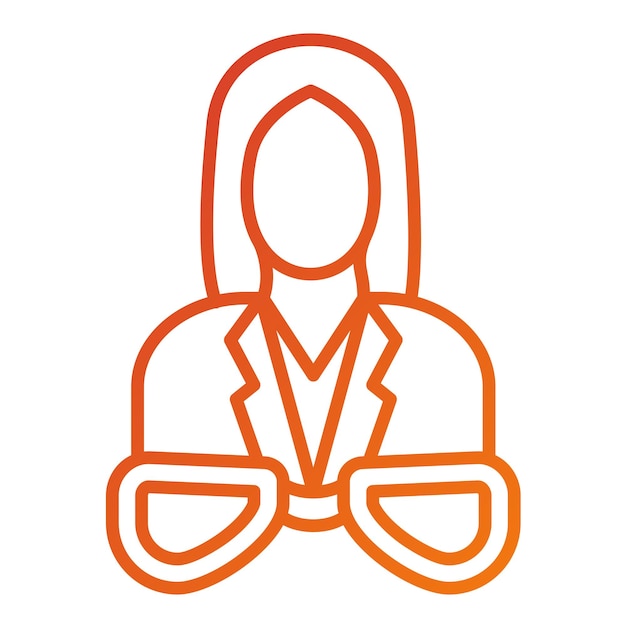 Diseño vectorial óptico estilo de icono femenino