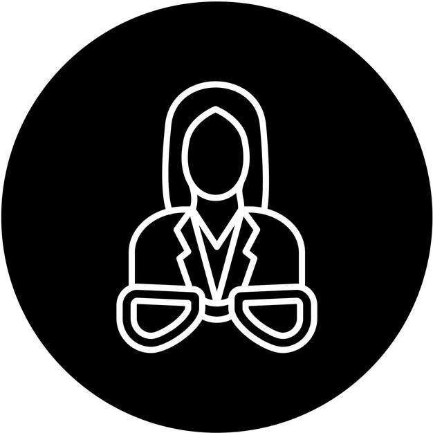 Diseño vectorial óptico estilo de icono femenino